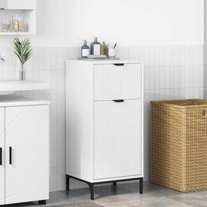 vidaXL Dulap de Baie cu sertar Alb 39.5 x 36 x 88 cm Lemn compozit 883394