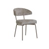 Scaun Bucatarie Gri Stofa PARI A, Picioare Metalice, eScaun, Rezistent, Confortabil, 82x54x63 cm