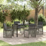 vidaXL Set de masă pentru grădină 5 pcs Gri poliratan 3380626