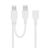 Cumpara ieftin Prelungitor USB 2.0 Dubla Alimentare Alb