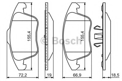 Set placute frana,frana disc CITROEN DS4 (2011 - 2015) BOSCH 0 986 494 324 foto