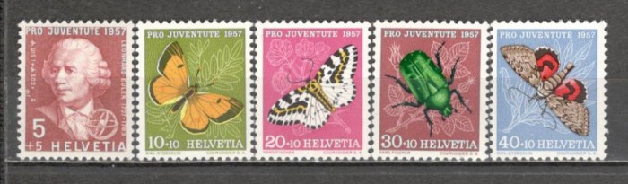 Elvetia.1957 Pro Juventute-Insecte si fluturi SH.33