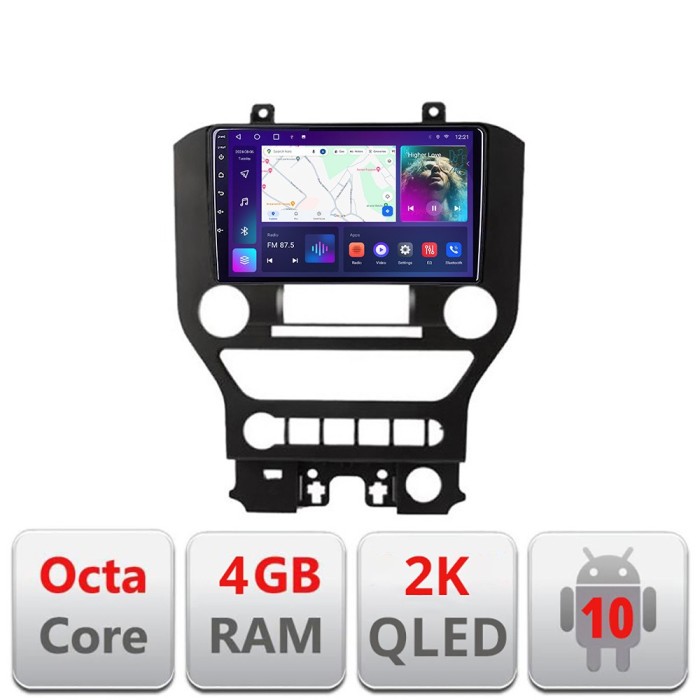 Navigatie Ford Mustang 2015-2020 C-MUSTANG-NAVI Android Octa Core Ecran 2K QLED GPS 4G 4+32GB 360 KIT-mustang-navi+EDT-E409-2K CarStore Technology