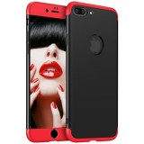 Cumpara ieftin Husa telefon Iphone 8 Plus ofera protectie Completa 3in1 Ultrasubtire Lux Black&amp;Red Matte