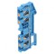 Conector Șine 0,2-6mm2 1 Pistă 4 Borne Albastru PT