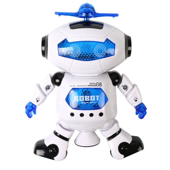Robotel interactiv cu functii de rotire360 de grade ,danseaza ,canta si lumineaza
