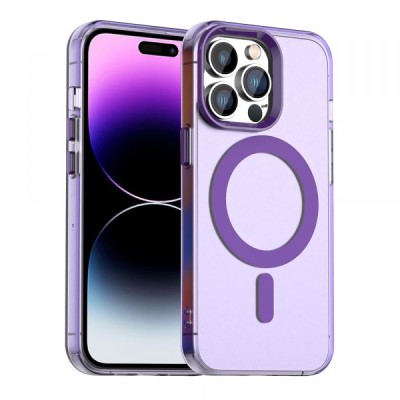 Husa MagSafe pentru Apple iPhone 14 Pro Max, Techsuit, CandyCase, Mov foto