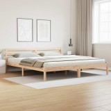 VidaXL Cadru de Pat cu headboard Maro 210 x 180 cm Lemn masiv de pin