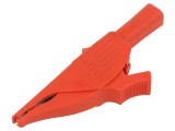 Bornă crocodil 19A roşie 39.5mm