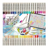 Set 48 markere acrilice impermeabile pentru pictat tesaturi si alte suprafete, multicolor