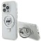 Husa MagSafe pentru Apple iPhone 15 Pro, Karl Lagerfeld, Ring Stand Choupette&#039;s Head, Alba