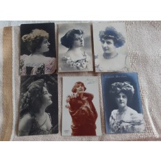 LOT CARTI POSTALE PERIOADA INTERBELICA, 5+1, 5 CIRCULATE SI 1 NECIRCULATA