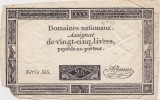 FRANTA ASIGNATA ASSIGNAT 25 LIVRES IUNIE 1793 SIGN. A JAME UZATA