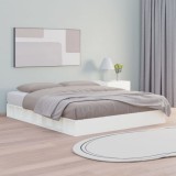 Cumpara ieftin Cadru de pat, alb, 140x200 cm, lemn masiv