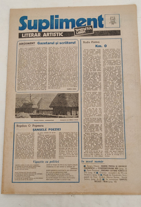 TINERETUL LIBER supliment literar-artistic (17 februarie 1990)