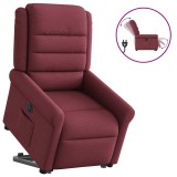 Cumpara ieftin Fotoliu electric rabatabil cu ridicare, rosu vin, textil