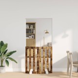 vidaXL Țarc pliabil pentru animale de companie 2 pcs Stejar Afumat 8005981