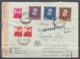 ROMANIA 1942 LP 147 TITU MAIORESCU SERIE/PLIC CIRCULAT 1942 ROMANIA-GERMANIA CENZURA