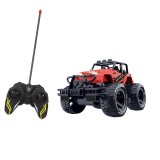 Masina de teren cu telecomanda, 1:18, Rosie, ATU-087832, Plastic, Oem