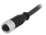 Conector HARTING M12 mufă mamă 12 pini cablu 1m cod 21348500C78010