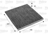 Filtru habitaclu cu carbon activ VALEO 715701