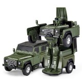 MASINUTA METALICA CONVERTIBILA LAND ROVER DEFENDER VERDE CU SCARA 1 LA 32