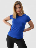 Tricou slim cu imprimeu pentru femei - cobalt, 4F Sportswear