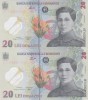 Bancnota Romania 20 lei 2021 si 2023 - PNew UNC ( set x2 polimer ambele date - vezi descriere )