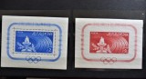 Romania 1960 - Jocurile olimpice Roma - Set colite dantelat si nedantelat LP 495 - 496