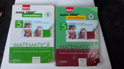 MATEMATICA ARITMETICA ALGEBRA GEOMETRIE CLASA A V A PARTEA 1 + 2 PELIGRAD foto