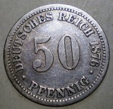 C.054 GERMANIA 50 PFENNIG 1876 B ARGINT