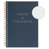 Carnet Notițe A5, Notes &amp; Thoughts, Gri, 2 Subiecte, 80 File, Copertă Moale, Legare Spirală, Oem