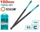 TOTAL - SET 10 BITI DE IMPACT PENTRU SURELNITA 150MM PowerTool TopQuality