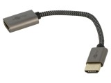 Cablu HDMI Goobay 100mm Negru-Gri PVC Soclu Mufă 79145