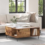 vidaXL Masă de cafea Lemn vechi 80 x 80 x 36.5 cm Lemn compozit