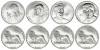 Congo 2004 - 1 franc, Papa Ioan Paul II, set 4 monede UN