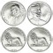 Congo 2004 - 1 franc, Papa Ioan Paul II, set 4 monede UN