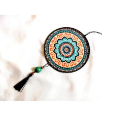ornament pe lemn mandala 43299