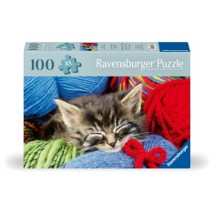 Ravensburger - Puzzle pentru varstnici pisicuta cu sablon de imagine si suport