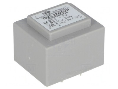 Transformator &amp;icirc;ncapsulat 2VA 230V 9V PCB foto