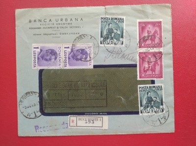 1938 - PLIC RECOMANDAT CIRCULAT IN GERMANIA foto