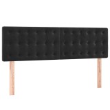 Cumpara ieftin Tablii de pat, negru, 144x5x78/88 cm, catifea