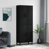 vidaXL Dulap &icirc;nalt, negru, 69,5x34x180 cm, lemn compozit