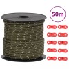 VidaXL Funie pentru cort cu benzi reflectorizante și chei, 50 m, 4 mm 4008123