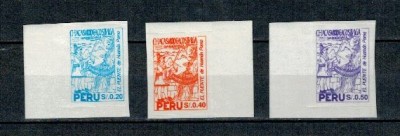 Peru 1994 - Cronica Poma de Ayala, serie timbre autocolant neuza foto