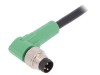 Cablu Senzori M8 PHOENIX CONTACT 3m 4A PVC Negru Mufa Unghi 3 Pini