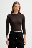 Liviana Conti pulover de l&acirc;nă culoarea maro, light, L5WA06