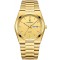 Ceas barbati Poedagar Elegant Fashion Analog Quartz Data Ziua saptamanii Otel Auriu