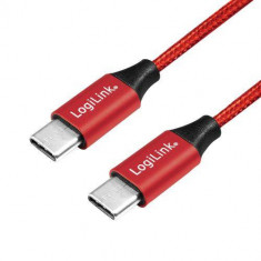 Cablu de date Logilink CU0156 USB-C - USB-C 1m Red foto