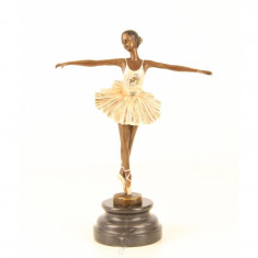 Balerina-statueta din bronz pe un soclu din marmura BG-11